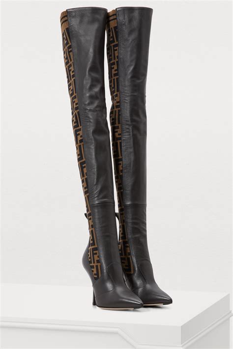 fendi thigh highs|Fendi patent knee high boots.